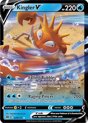 Kingler V - SWSH09: Brilliant Stars - Pokemon - TCGplayer.com