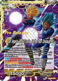 Trunks // SSB Vegeta & SS Trunks, Father-Son Onslaught card art