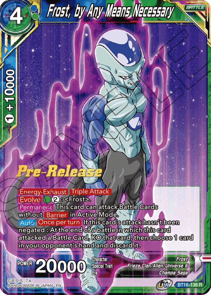 Frost, by Any Means Necessary #BT16-136 — Realm of the Gods Pre-Release Cards