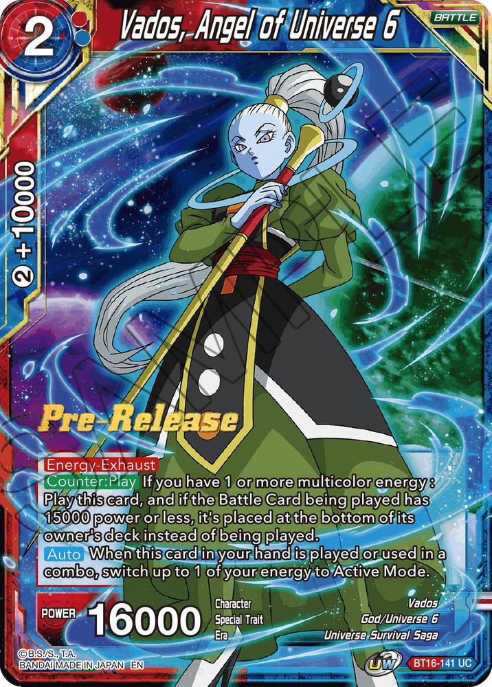 Vados, Angel of the Universe 6 #BT16-141 — Realm of the Gods Pre-Release Cards