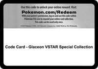 Code Card - Glaceon VSTAR Special Collection from SWSH09: Brilliant Stars Pokemon card image