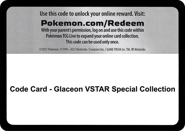 Code Card - Glaceon VSTAR Special Collection