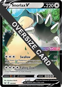 Snorlax V - 141/202 - Jumbo Cards - Pokemon card