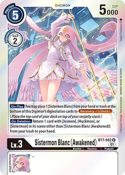 Sistermon Blanc Awakened digimon card