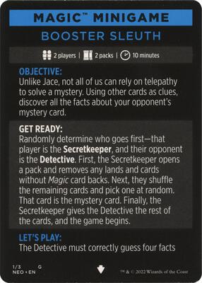 Magic Minigame: Booster Sleuth