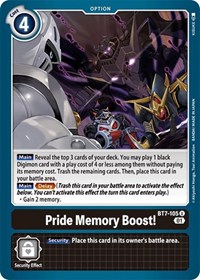 Pride Memory Boost! - Next Adventure - Digimon card