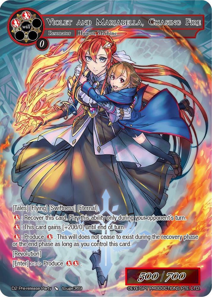 Violet and Mariabella, Chasing Fire