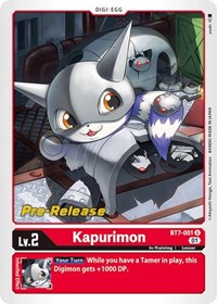 Kapurimon - Next Adventure Pre-Release Cards - Digimon card