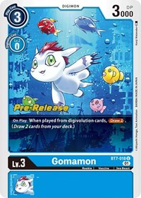 Gomamon - Next Adventure Pre-Release Cards - Digimon card