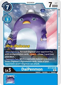 DaiPenmon - Next Adventure Pre-Release Cards - Digimon card