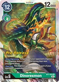 Dinorexmon - Next Adventure Pre-Release Cards - Digimon card