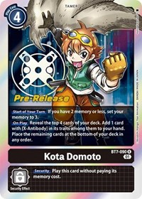 Kota Domoto - Next Adventure Pre-Release Cards - Digimon card