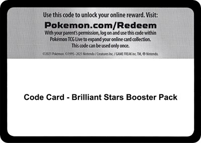 Code Card - Brilliant Stars Booster Pack