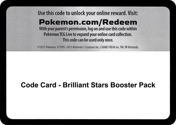 Code Card - Brilliant Stars Booster Pack