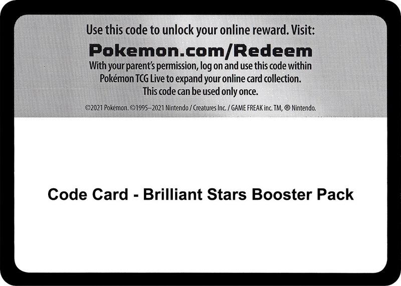Code Card - Brilliant Stars Booster Pack  from SWSH09: Brilliant Stars