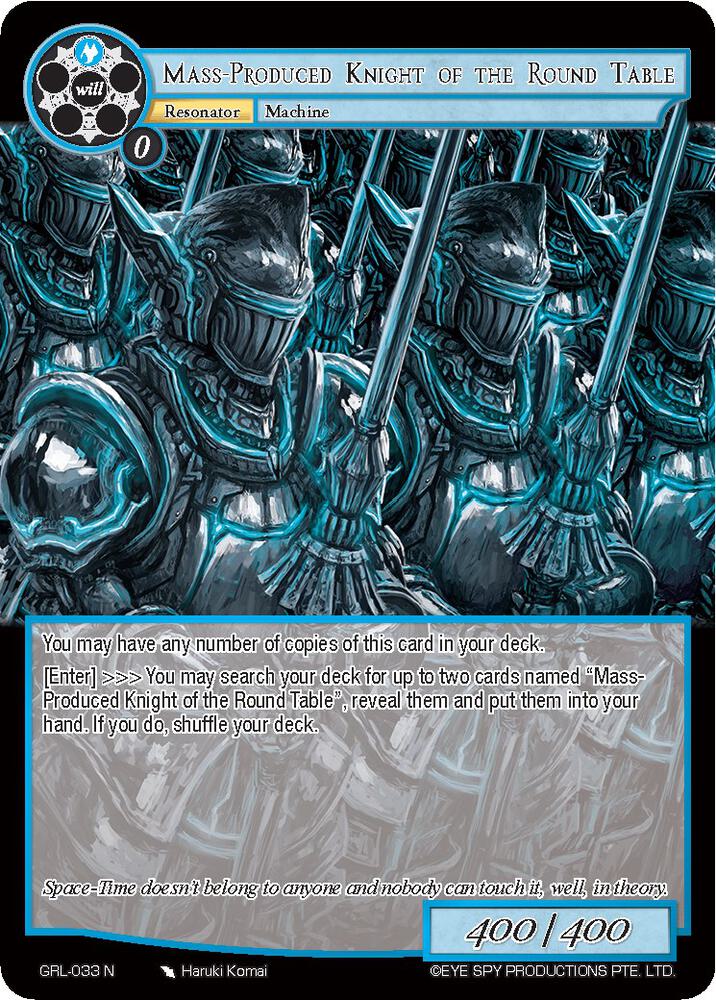 Mass-Produced Knight of the Round Table
