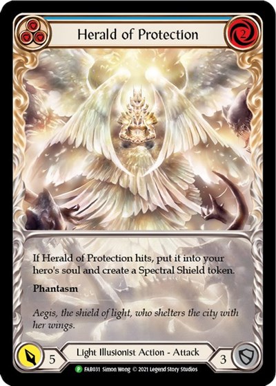 Herald of Protection (Blue) - FAB031 Flesh and Blood: Promo Cards card price