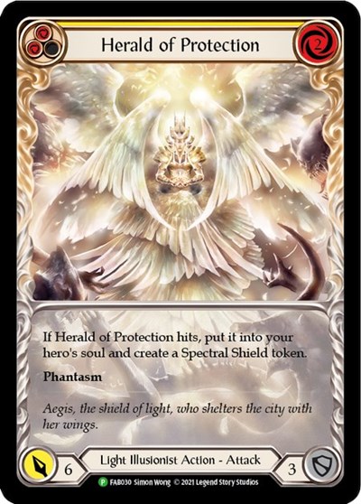 Herald of Protection (Yellow) - FAB030 Flesh and Blood: Promo Cards card price