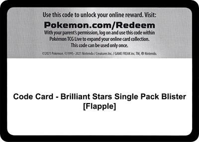 Code Card - Brilliant Stars Single Pack Blister [Flapple]