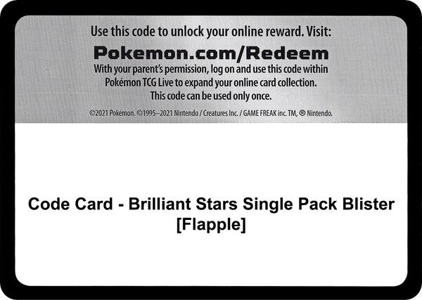 Code Card - Brilliant Stars Single Pack Blister [Flapple]