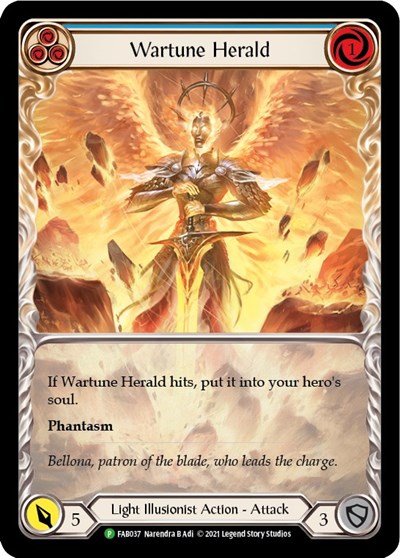 Wartune Herald (Blue) (Extended Art) - FAB037 Flesh and Blood: Promo Cards card price