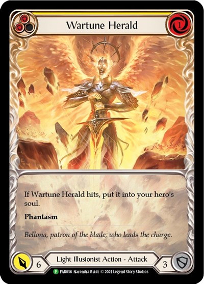 Wartune Herald (Yellow) (Extended Art) -  FAB036 Flesh and Blood: Promo Cards card price