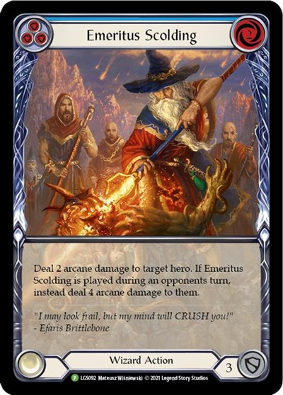 Emeritus Scolding (Blue) (Extended Art) - LGS092 card