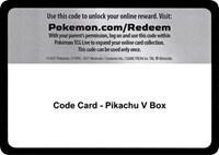 Code Card - Pikachu V Box from Miscellaneous Cards & Products Pokemon card image