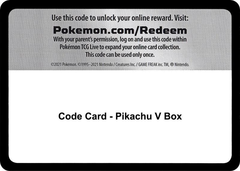 Code Card - Pikachu V Box  from Miscellaneous Cards & Products
