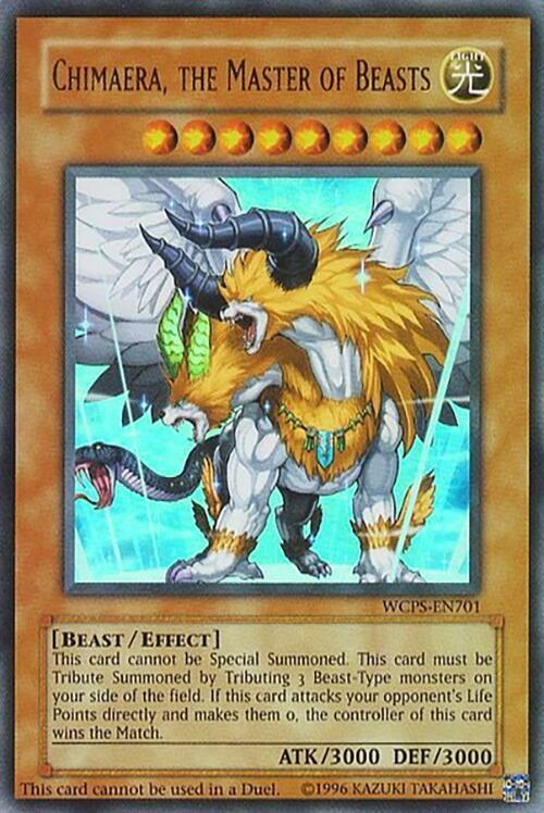 遊戯王　未開封 Chimaera, the Master of Beasts Yugioh World Champ: CHIMAERA, THE MASTER OF BEASTS WCPS