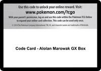 Code Card - Alolan Marowak GX Box · SM - Unbroken Bonds · #— · Normal