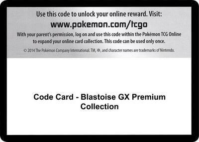 Code Card - Blastoise GX Premium Collection
