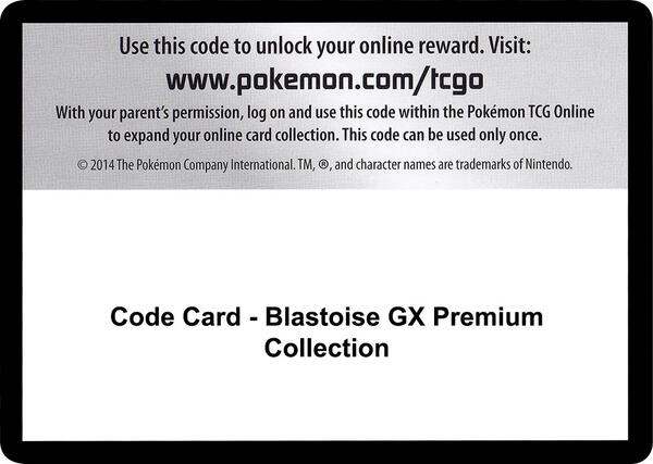 Code Card - Blastoise GX Premium Collection