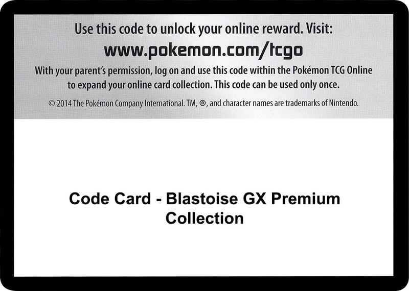 Code Card - Blastoise GX Premium Collection  from SM - Unbroken Bonds