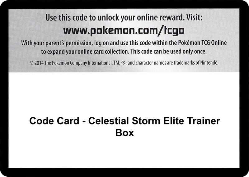 Code Card - Celestial Storm Elite Trainer Box  from SM - Celestial Storm