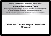 Code Card - Cosmic Eclipse Theme Deck [Groudon] from SM - Cosmic Eclipse Pokemon card image