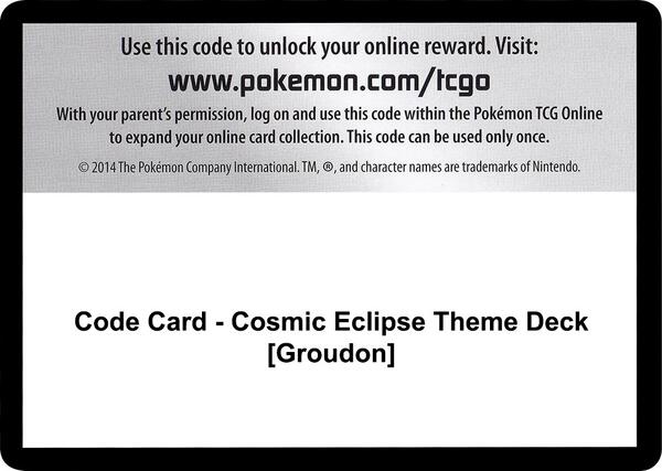 Code Card - Cosmic Eclipse Theme Deck [Groudon]