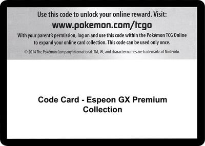 Code Card - Espeon GX Premium Collection