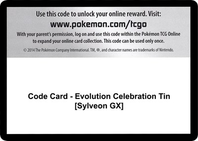 Code Card - Evolution Celebration Tin [Sylveon GX]