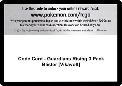 Code Card - Guardians Rising 3 Pack Blister [Vikavolt]