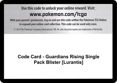 Code Card - Guardians Rising Single Pack Blister [Lurantis]