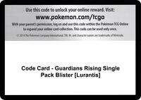 Code Card - Guardians Rising Single Pack Blister [Lurantis] · SM - Guardians Rising · #— · Normal