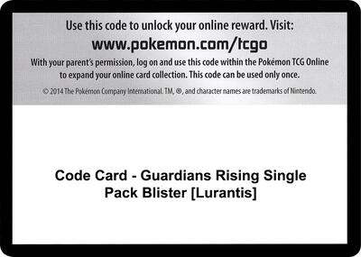 Code Card - Guardians Rising Single Pack Blister [Lurantis]