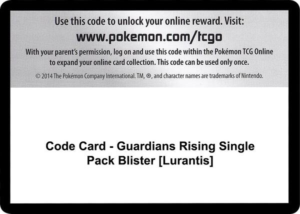 Code Card - Guardians Rising Single Pack Blister [Lurantis]