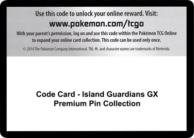 Code Card - Island Guardians GX Premium Pin Collection