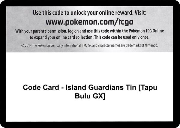 Code Card - Island Guardians Tin [Tapu Bulu GX]