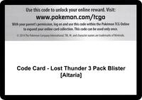Code Card - Lost Thunder 3 Pack Blister [Altaria] · SM - Lost Thunder · #— · Normal