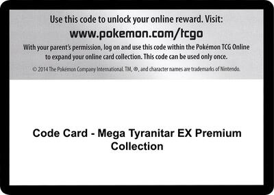 Code Card - Mega Tyranitar EX Premium Collection