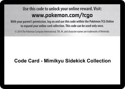 Code Card - Mimikyu Sidekick Collection