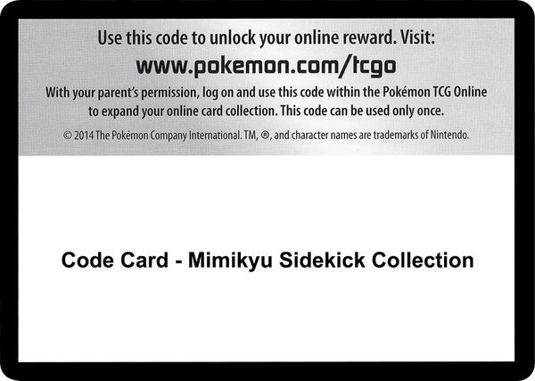 Code Card - Mimikyu Sidekick Collection